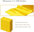 Pack of 50 Satin Yellow Chair Sashes for Wedding - SINSSOWL Chair Bows 7x108 Inches Chairs Ribbons Fitting Birthday Party Anniversary Banquets Bridal Shower Engagement Events Decorations - Image 3