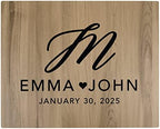 Andaz Press Large Wooden Welcome Sign for Wedding Rustic Welcome Sign 16" x 20" Custom Script Monogram Names & Date Woodland Wedding Signage English Oak MDF Wood Finish Reception Indoor Outdoor Signs by AndazPress