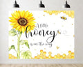 Trykid 12x8ft Sunflower Baby Shower Backdrop A Little Honey is on The Way Honeycomb Photography Background Gender Reveal Party Decoration Photoshoot Studio Props Fabric by Unknown