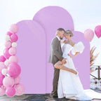 FOTSHARER Wedding Arch Cover Lavender Arch Covers Stretchy Backdrop Set of 3 Spandex Fitted Arch Backdrop Cover for Arch Stand 4FT 5FT 6FT Arch Cover Panels for Gender Reveal Balloon Party Decorations - Image 5