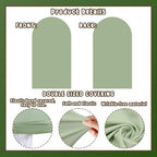 Set of 2 Arch Backdrop Covers Brown Sage Green(7.2Ft, 6Ft), 2-Sided Spandex Fitted Round Top Chiara Arch Backdrop Stand Covers for Baby Shower Wedding Birthday Party Supplies (Only Cover) - Image 6