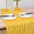 Yellow Cheesecloth Table Runner Fall Wedding Birthday Party Decor 6 Pack - Image 5