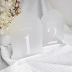 Frosted Arch Table Numbers for Wedding, 30 Pack 5"x7" Frosted Arch Acrylic Signs with Stand Acrylic Table Numbers 1-30, Perfect for Wedding Reception - Image 5