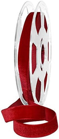 Morex Ribbon Nylvalour Velvet Ribbon, Nylon, 5/8 inch by 11 Yards, Scarlet, Item 01215/10-644, 5/8" by 11 yd, by MorexRibbon