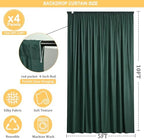 20FT x 10F Blackish Green Backdrop Curtain for Parties, Polyester Curtain Backdrop with Rod Pockets,Photography Photo Booth Backdrop for Wedding,Film Sets,Formal Occasions, Birthday Decoration - Image 2