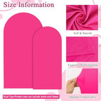 FOTSHARER Hot Pink Arch Covers 7.2 and 6ft Pink Arch Covers Stretchy Backdrop Set of 2 Chiara Arched Backdrop Covers Spandex Wedding Arches Stand Cover for Birthday Party Graduation Banquet Decor - Image 3