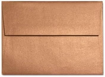 LUXPaper A9 Invitation Envelopes | Peel & Press | 5 3/4" x 8 3/4" | Copper Metallic | 80lb. Text | 250 Qty by LUXPaper