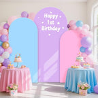 Arch Covers Stretchy Backdrops Set of 3 Wedding Arch Backdrop Cover 7.2FT 6.6FT 6FT Rainbow Arched Stand Cover Chiara Backdrop Covers Arches Spandex for Baby Shower Graduation Wedding Arches Decor - Image 4