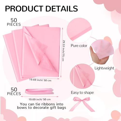 Qilery 50 Sets 8" Baby Shower Favor Bags, It's a Boy Gift Bags with Handle - Image 3