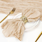 Cupuamon 50 Pack Cheesecloth Napkins 20x20 Inch Dinner Table Napkins Boho Washable Rustic Gauze Napkins Bulk for Wedding Bridal Baby Shower Party Decor (Ivory) - Image 5