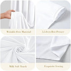 40x10ft White Backdrop Curtains for Parties Wrinkle Free Fabric Backdrop Curtain Wedding Photo Drapes Backdrop for Birthday Party Baby Shower Bridal Shower Photography Back Drop 8 Panels 5x10FT - Image 6