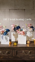 Ling's moment Artificial Pink Flowers Combo, Dusty Rose & Navy, Grand - Image 4