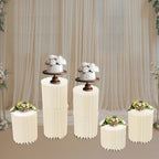 7Pcs Foldable Paper Column Display Stands, Round Cylinder Wedding Flower Stands with Honeycomb Structure for Birthday Party, Baby Shower Decor, Holds up to 55lbs - Easy Storage & Reusable - Image 5