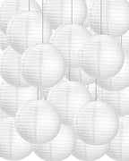 Treela 30pack White Chinese Paper Lanterns for Wedding Party Decor, 10" by Treela