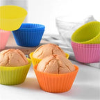 Cupcake Liners For Baking Cups Muffin Liners 24pcs Silicone Cake Mold Round Muffin Cupcake Baking Molds Reusable DIY Cake Decorating Tools Baking Supplies - Image 5