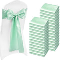 VEVOR Satin Chair Sashes Bows, Chair Ribbon Ties Back Sash, 7 x 108 inch, Wedding Reception Decoration, for Wedding Ceremony Baby Shower Party Events Banquet Cover Decoration (Light Green, 100pcs) by VEVOR