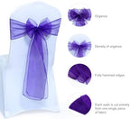 Pack of 200 Organza Chair Sashes for Wedding & Event Décor – Cadbury Purple - Image 6