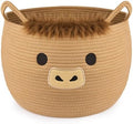 Highland Cute Cow Basket for Nursery, Large Blanket Gift Basket by Hkojewp