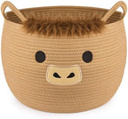 Highland Cute Cow Basket for Nursery, Large Blanket Gift Basket by Hkojewp