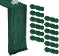 12 Pack Emerald Green Cheesecloth Table Runner 10Ft 23 x 120 Inch by RestfulGlow