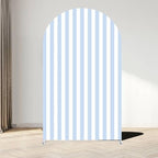 FiVan Arch Covers Stretchy Blue Stripes Backdrop for Birthday Baby Shower Party Decoration 4x7ft Baptism Background Props - Image 2
