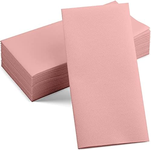 Linen-Feel Colored Paper Napkins - Decortive Cloth-Like Mellow Rose Dinner Napkins - Soft And Absorbent. For Kitchen, Party, Wedding, Bathroom Or Any Occasion. (Pack of 100) - Image 5