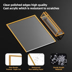 PPH-Sisy Acrylic Sign Holder 8.5X11 Gold Picture Frame Double Sided Acrylic Frame Plastic Sign Holder Display Stand for Wedding Table Numbers Menu Holder (6 Pack) - Image 3