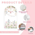 Little Wildflower on the Way Arch Backdrop Cover Baby Shower Party 6.6ft - Image 4