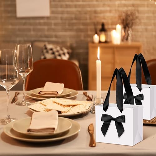 Kolldenn 50 Pcs Pink Gift Favor Bags White Black - Image 5