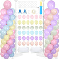 2 Sets Adjustable Balloon Column Stand Kit with Bases（Pastel Pink） by Naozinebi
