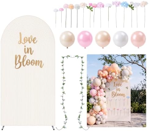 Gilprop 120 Pcs 7.2ft Love in Bloom Theme Bridal Shower Arch Backdrop Cover by Gilprop