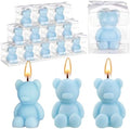 Hoolerry 30 Pcs Mini Bear Candle Baby Shower Party Favor Gift, Light Blue by Hoolerry