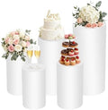 5Pcs Cylinder Pedestal Stands, White Cake Dessert Display Stand for Party by Unknown