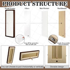 Lineshading 2 Pcs Walnut Wood Photo Strip Frames 12×4 Inch Frame, White - Image 4
