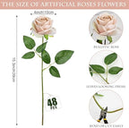 48 PCS Boho Roses Artificial Flowers, Silk - Image 2