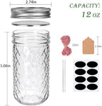 Accguan Mason Jars 12 oz,24 Pack Glass Pickling Jars with Regular Lid, - Image 2
