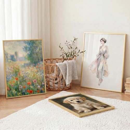 17x23 Metal Picture Frame, Aluminum Poster Frame with Real Glass, Gold - Image 7