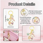 24 Sets Baby Shower Favors for Cute starfish shells Keychain with White Organza Bags, and Thank You Tags for Gender reveal ideas Party Supplies(24set) - Image 2