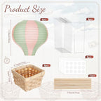 Meooeck 8 Sets Sage Green Pink Hot Air Balloon Table Centerpieces Decor - Image 3