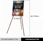 Falling in Art 65" A-Frame Wooden Tripod Easel Stand (Brown) - Image 2