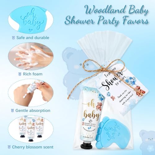 25 Sets Blue Bear Baby Shower Favors for Guests - Image 2