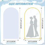 FOTSHARER 7.2FT Wedding Arch Backdrop Stand with White Arch Cover Set Balloon Arch Stand and Spandex Arches Backdrop Stands Cover Metal Back Drop Arches for Birthday Party Ceremony Banquet Decor - Image 2