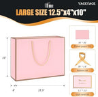 YACEYACE Gift Bags with Bow Ribbon, 20Pack of Pink Gift Bags with Handles - Image 3