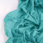 DeZerlor Teal Green Cheesecloth Table Runner 1 Pack Summer Boho Runner - Image 3