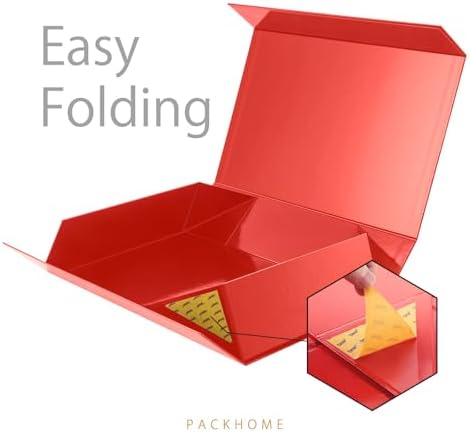 PACKHOME 6 Extra Large Red Gift Boxes 17.5x11.3x4.3in with Magnetic Lids - Image 4