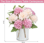 6 Set Pre-Made Flower Table Centerpieces - Dusty Pink & Champagne - Image 2
