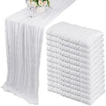 35x157 Inch White Cheesecloth Table Runner Boho Wedding Party Home Decor by Fivenl