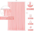 8 Panels Blush Pink Backdrop Curtain for Parties Pink Wrinkle Free 40ft x 10ft Backdrop Drapes for Baby Shower Wedding Birthday Photo Gender Reveal Photography Polyester Fabric Background Decoration - Image 5