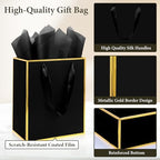 Addblu 50 Pack Bulk Luxury Gift Bags with Handles & 50 Tissue Papers - Image 2