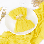 DeZerlor Lemon Yellow Washable Cheesecloth Napkins Set of 50 for Party - Image 3